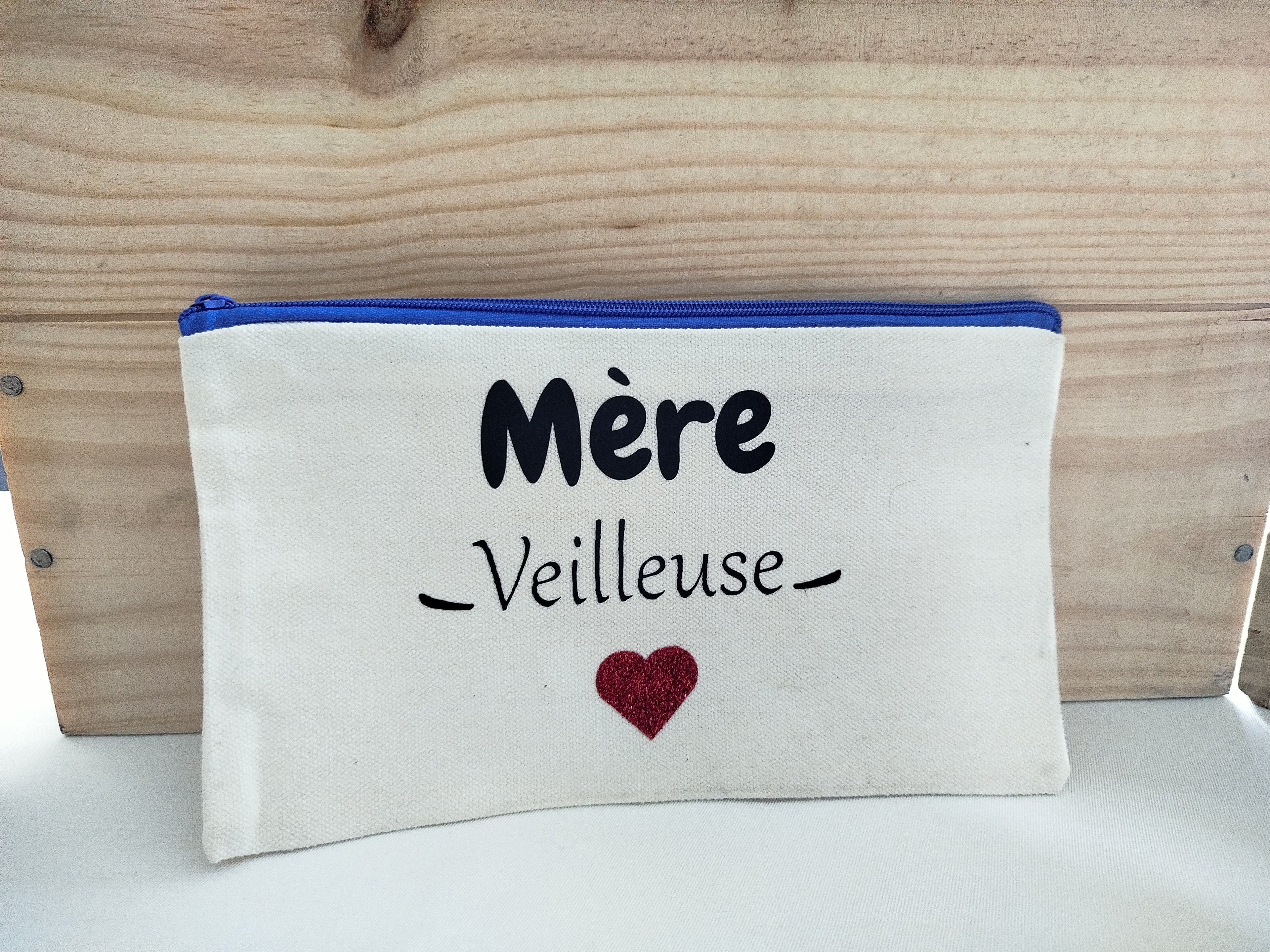Pochette en Toile "Mère Veilleuse" - Trousse à Maquillage & Accessoires