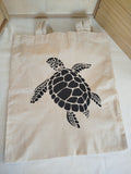 Tote Bag en Coton "Tortue Marine" - 35x39 cm