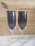 Duo de Flûtes à Champagne Gravées "BZH & Triskell" (Lot de 2)