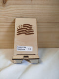 Support Téléphone en Bois Gravé - Collection Breizh (Plusieurs Modèles)