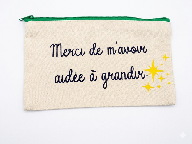 pochette merci de m'avoir aidée à grandir