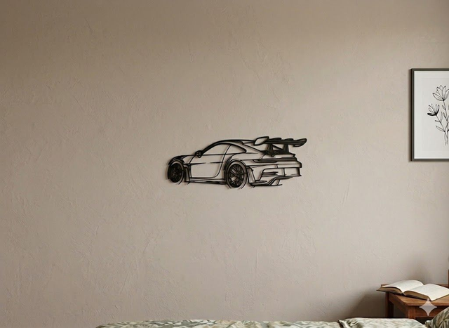 Silhouette Murale Voiture de Sport